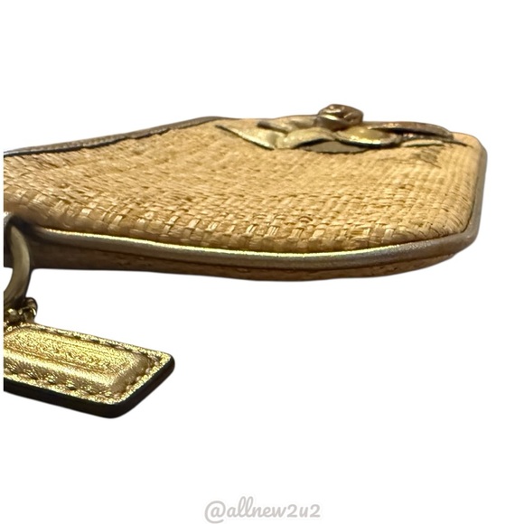 Coach Hamilton Collection Vintage Coated Straw Gold Metallic - Picture 13 of 16